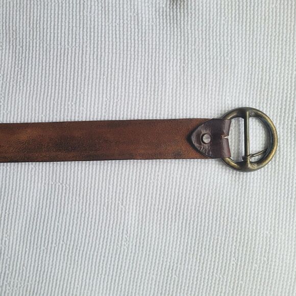 Vtg HICKOK Smooth Brown Leather Belt Sz 31 1.5\